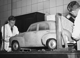 Production of FJ Holden clay model